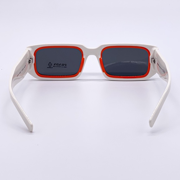 NEW PRADA PR06YS 17M5S0 WHITE ORANGE PRADA SUNGLASSES SPR 06Y 17M5S0 NEW PR06YS - Picture 9 of 12